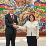 Milli Məclisin sədri Sahibə Qafarova Latviya Respublikasının Prezidenti Edqars Rinkeviçs ilə görüşüb